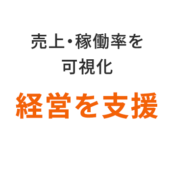 売上・稼働率を可視化経営を支援